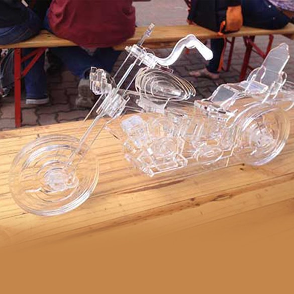  plastic model building of a moterbike